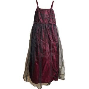 Vintage Biscotti Collection Girls Size 8 Maroon Tule Dress